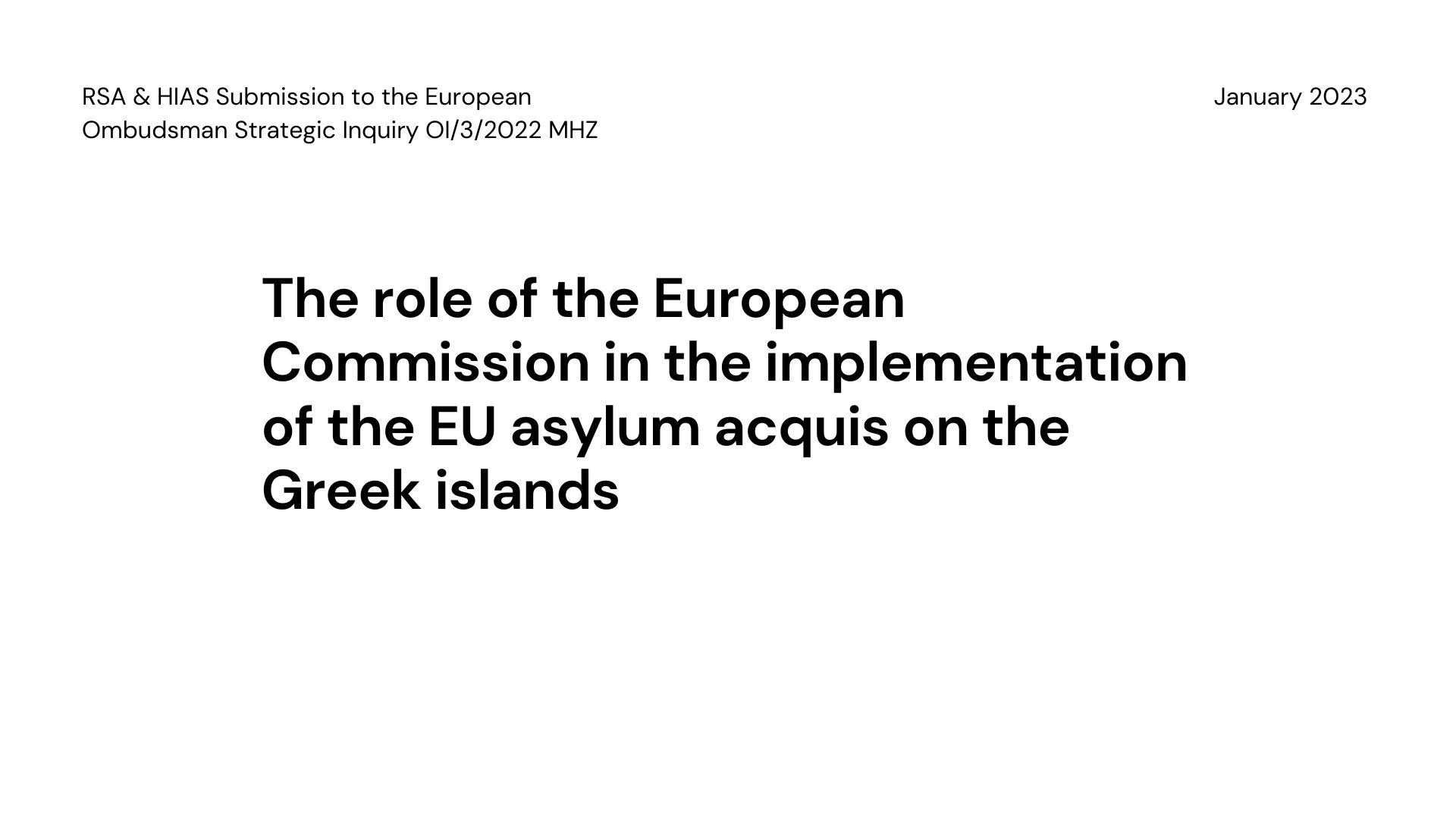 RSA_HIAS_EU Ombudsman_submission en