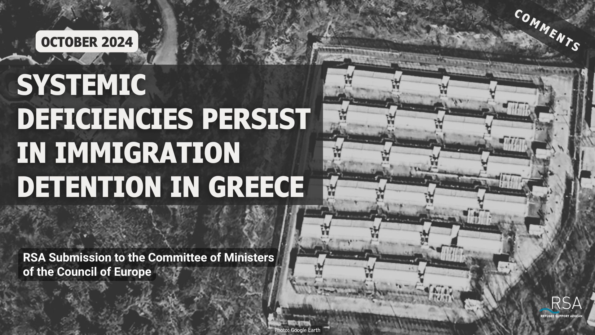Systemic deficiencies persist in immigration detention in Greece RSA Submission to the Committee of Ministers of the Council of Europe