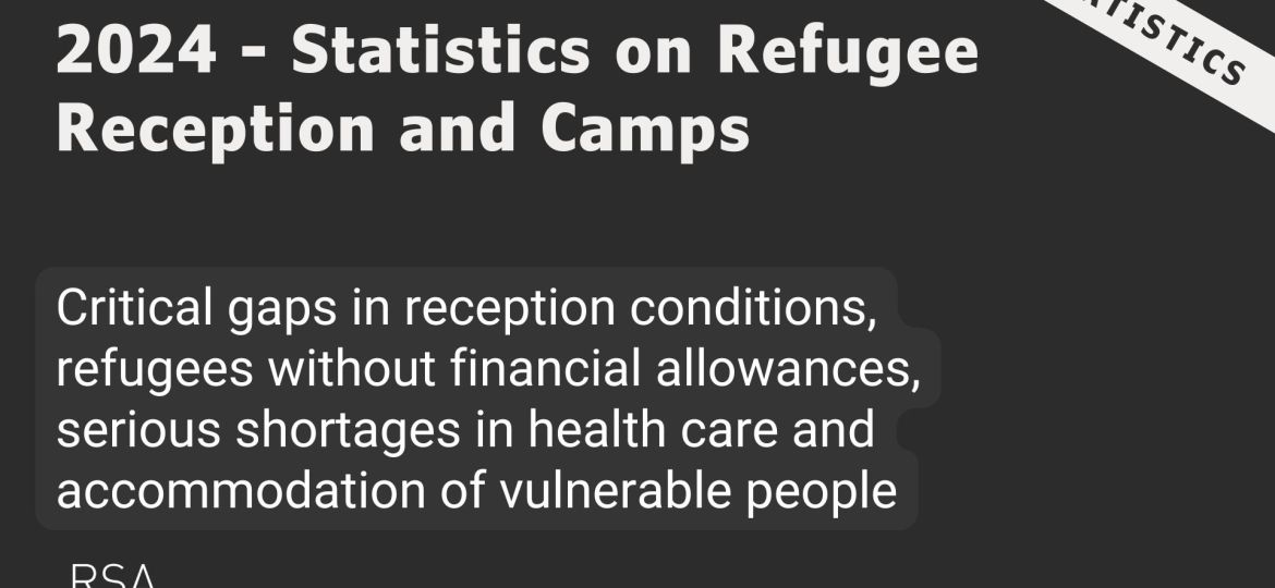 Statistics on Refugee Reception and Camps highlight: : Critical gaps in reception conditions, refugees without financial allowances, serious shortages in health care and accommodation of vulnerable people