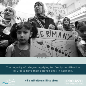 The majority of refugees applying for family reunification in Greece have their beloved ones in Germany. 